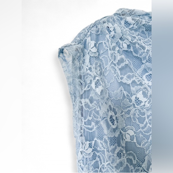 Anthropologie The Maya Ruched Cowl-Neck Dress: Lace Edition Blue Women’s - Large - Picture 8 of 16